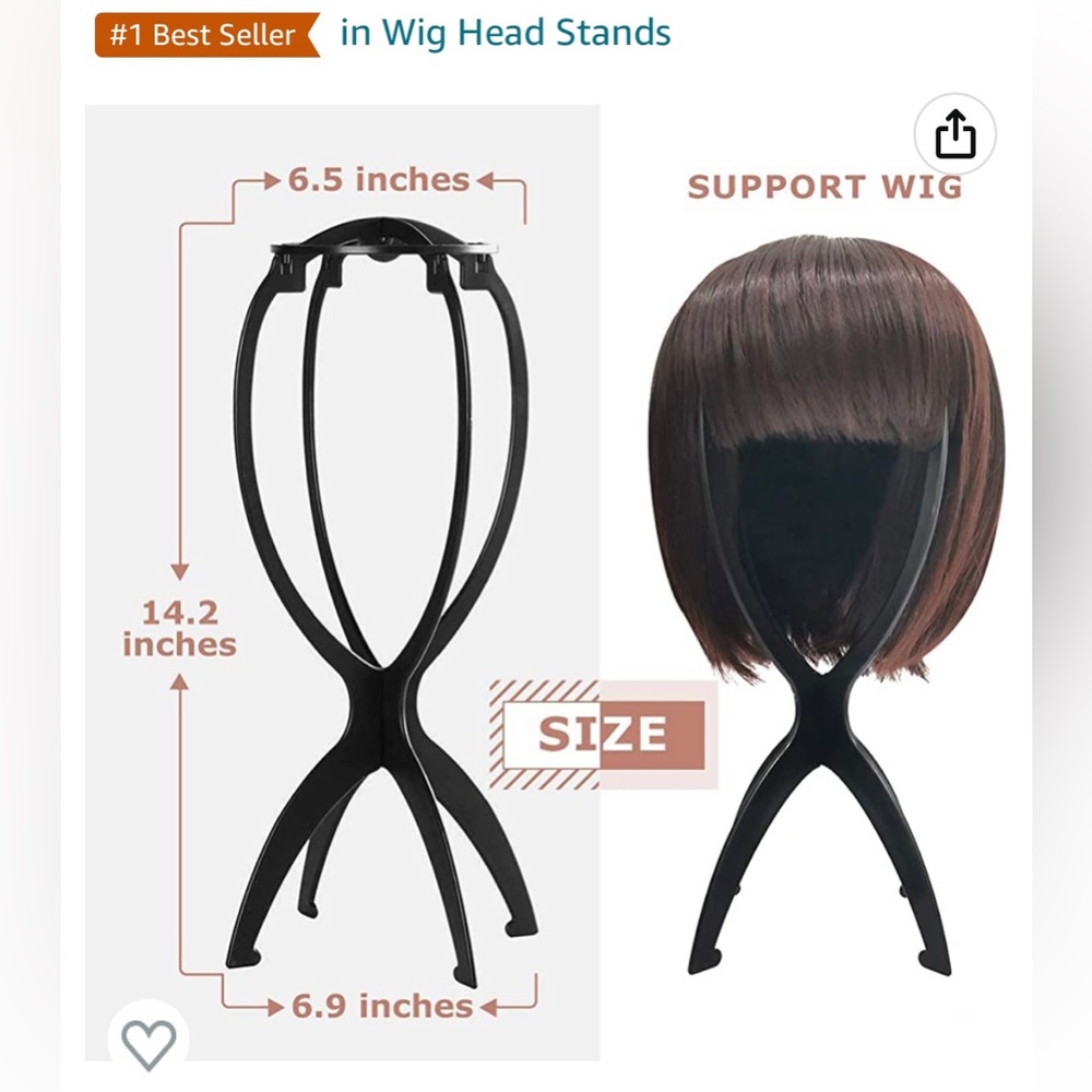 NWT - Short Wig Stand (Pack of 3)